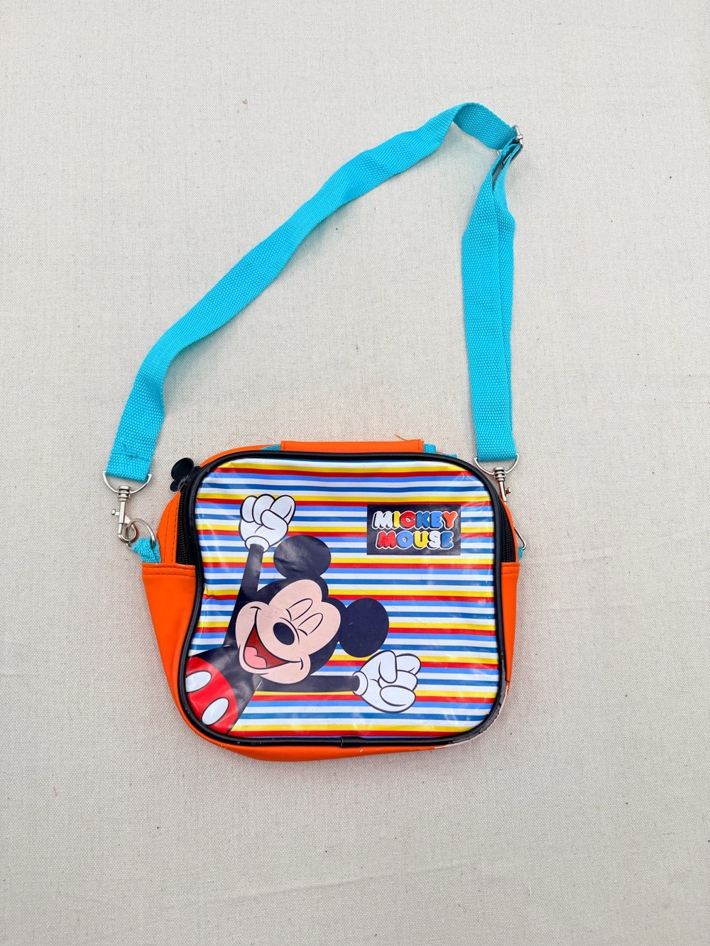 Disney Mickey Mouse Kids Lunch Bag - Orange & Turquoise